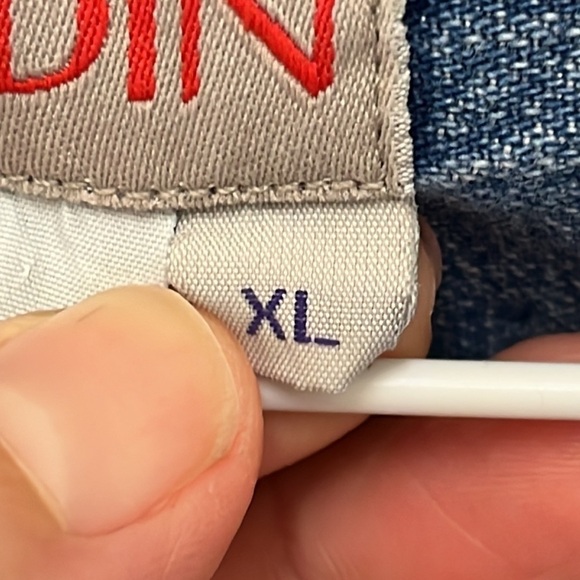 1990s Vintage Denim Sleeveless Button Up Collared Shirt Women's Large - Picture 3 of 4